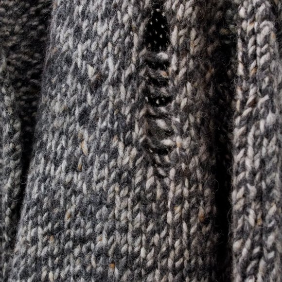 R13 AW/21 Grey Oversized Lapel Sweater Coat - Picture 9 of 14